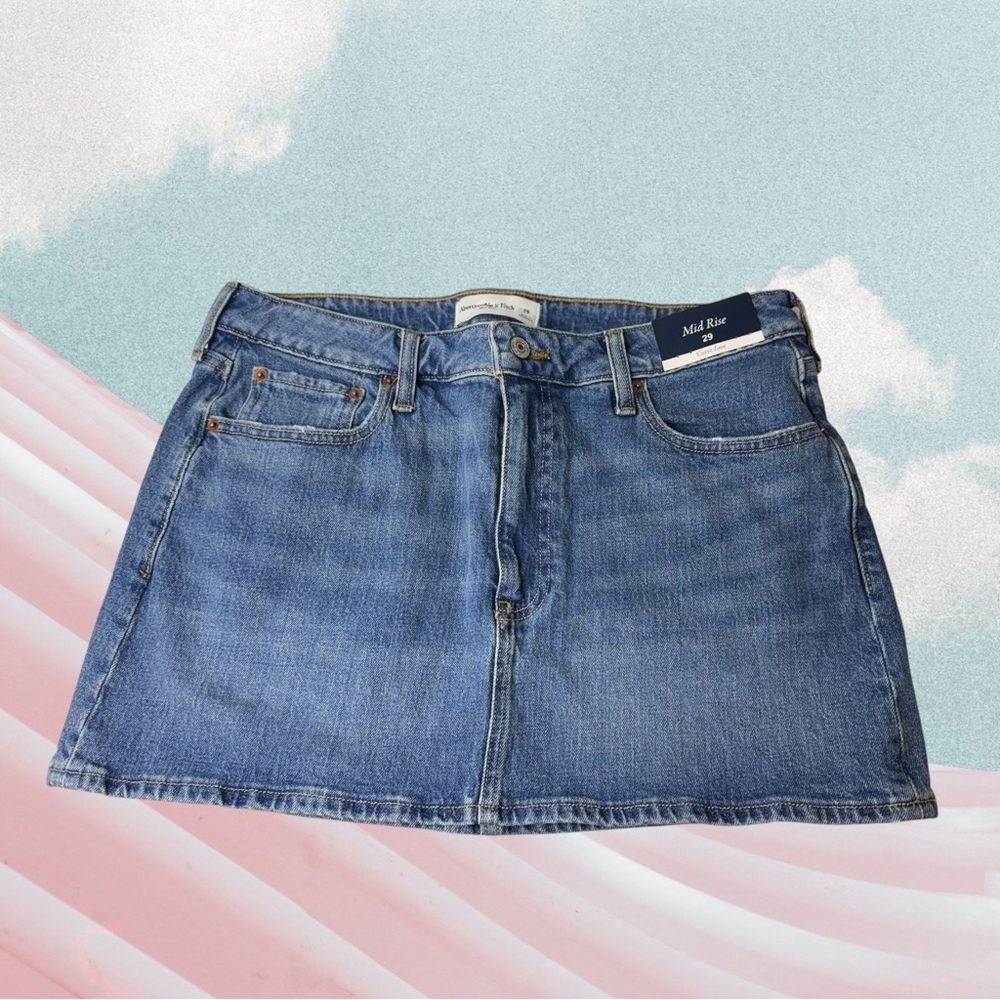Abercrombie & Fitch Blue Denim Mini Skirt